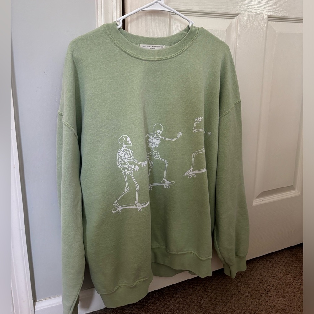 Urban Outfitters green skeleton sweatshirt